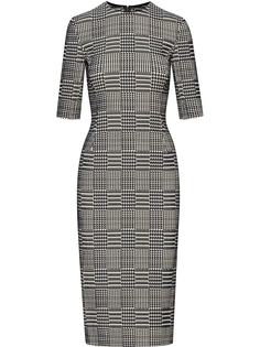 Oscar de la Renta платье в ломаную клетку