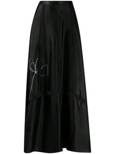 Nina Ricci юбка макси с цветочной вышивкой