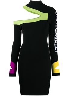 Just Cavalli платье асимметричного кроя в стиле колор-блок