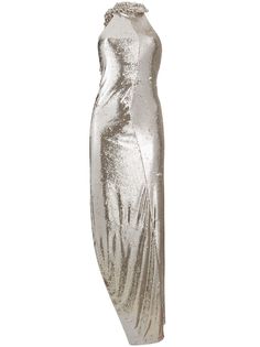 Off-White платье с кристаллами
