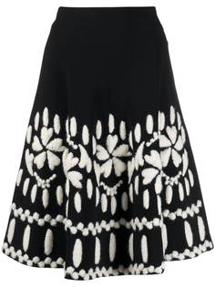 Ermanno Scervino юбка миди с вышивкой