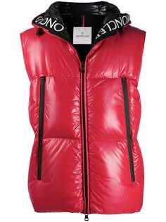 Moncler дутый жилет Agneaux с капюшоном