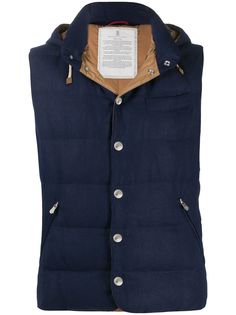 Brunello Cucinelli стеганый жилет с высоким воротником