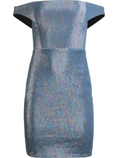 Michelle Mason платье с открытыми плечами и эффектом металлик