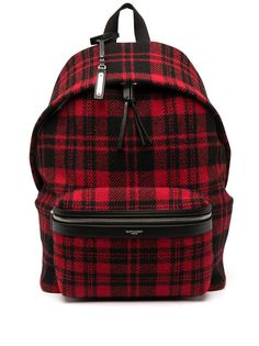 Saint Laurent рюкзак в клетку тартан