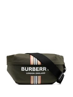 Burberry поясная сумка Sonny в полоску Icon Stripe