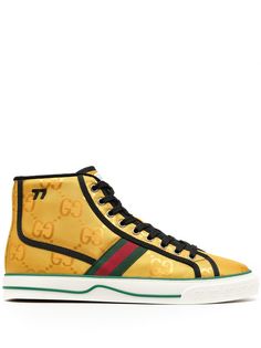 Gucci высокие кеды с отделкой Web
