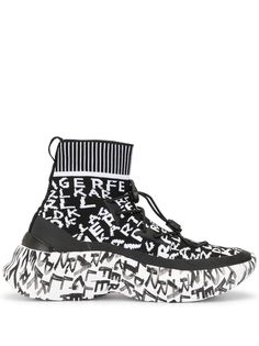 Karl Lagerfeld ботинки-носки Skyline с принтом граффити