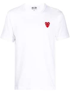 Comme Des Garçons Play футболка с вышитым логотипом