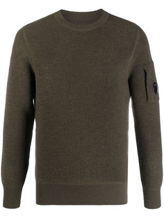 C.P. Company свитер с нашивкой-логотипом и круглым вырезом