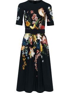 Oscar de la Renta платье миди с поясом