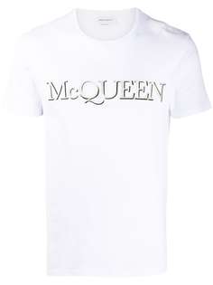 Alexander McQueen футболка с вышитым логотипом