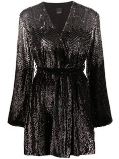 Pinko платье с пайетками и поясом