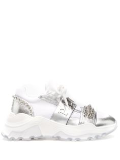 Philipp Plein кроссовки Runner с эффектом металлик