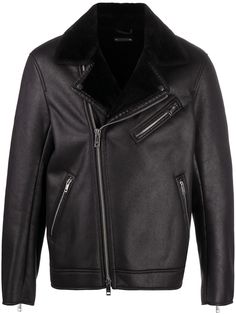 Armani Exchange куртка из искусственной кожи на молнии
