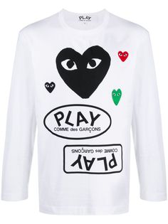 Comme Des Garçons Play футболка с длинными рукавами и логотипом