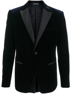 Emporio Armani бархатный однобортный пиджак