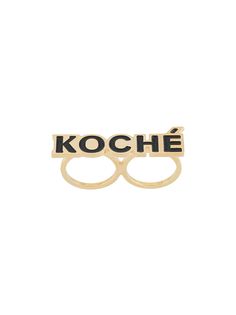 Koché двойное кольцо с логотипом