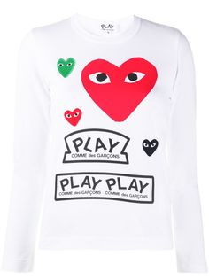 Comme Des Garçons Play топ с длинными рукавами и логотипом