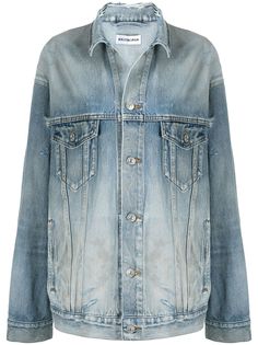Balenciaga джинсовая куртка с прорезями