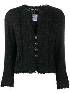Chanel Pre-Owned жакет без воротника на пуговицах