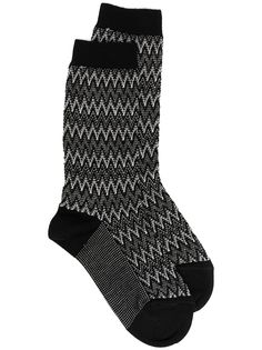 Missoni носки с узором зигзаг и вышитым логотипом