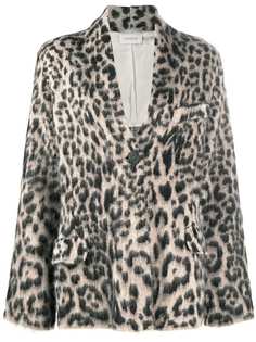 Laneus пиджак на пуговицах с леопардовым принтом