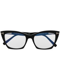Tom Ford Eyewear очки в оправе кошачий глаз с прозрачными линзами