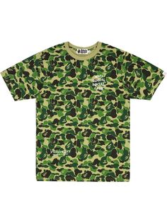 A BATHING APE® футболка с камуфляжным принтом из коллаборации с Anti Social Social Club