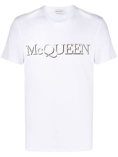 Alexander McQueen футболка с вышитым логотипом