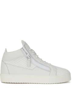 Giuseppe Zanotti фактурные кеды Kriss с молниями