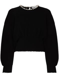 Alexander Wang декорированный свитер