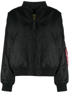 Alpha Industries бомбер с длинными рукавами и логотипом