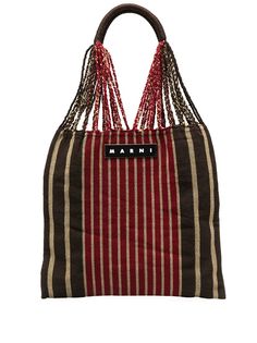 Marni Market сумка-тоут в полоску с логотипом