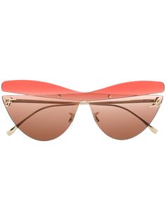 Fendi Eyewear солнцезащитные очки в безободковой оправе
