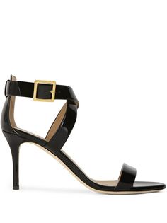 Giuseppe Zanotti лакированные босоножки с перекрестными ремешками
