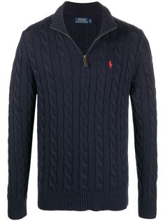 Polo Ralph Lauren джемпер фактурной вязки на молнии