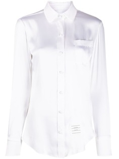 Thom Browne атласная рубашка с полосками 4-Bar