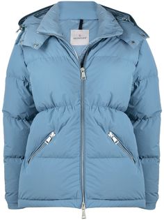 Moncler пуховик с нашивкой-логотипом