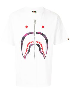 A BATHING APE® футболка Camo Shark с короткими рукавами