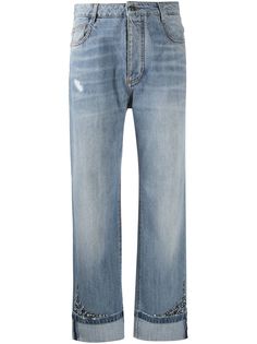Ermanno Scervino джинсы прямого кроя с кристаллами