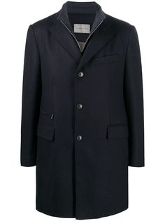 Corneliani однобортное пальто тонкой вязки