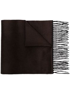 Corneliani шарф тонкой вязки с бахромой