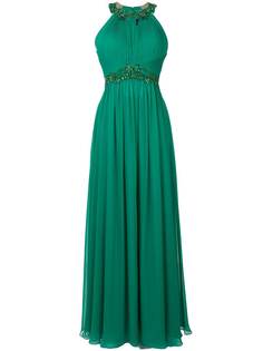 Marchesa Notte платье с вышивкой из бисера