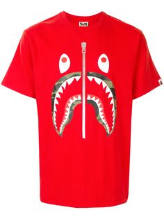 A BATHING APE® футболка Camo Shark с короткими рукавами