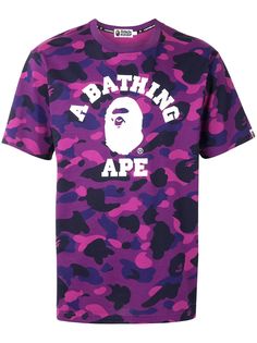 A BATHING APE® футболка Colours Camo College с короткими рукавами