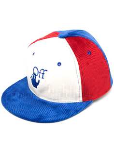 Off-White logo-embroidered corduroy baseball cap