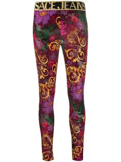 Versace Jeans Couture легинсы с принтом Baroque