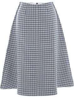 JW Anderson plaid check print A-line skirt