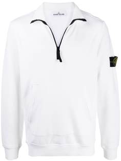 Stone Island джемпер на молнии с нашивкой-логотипом